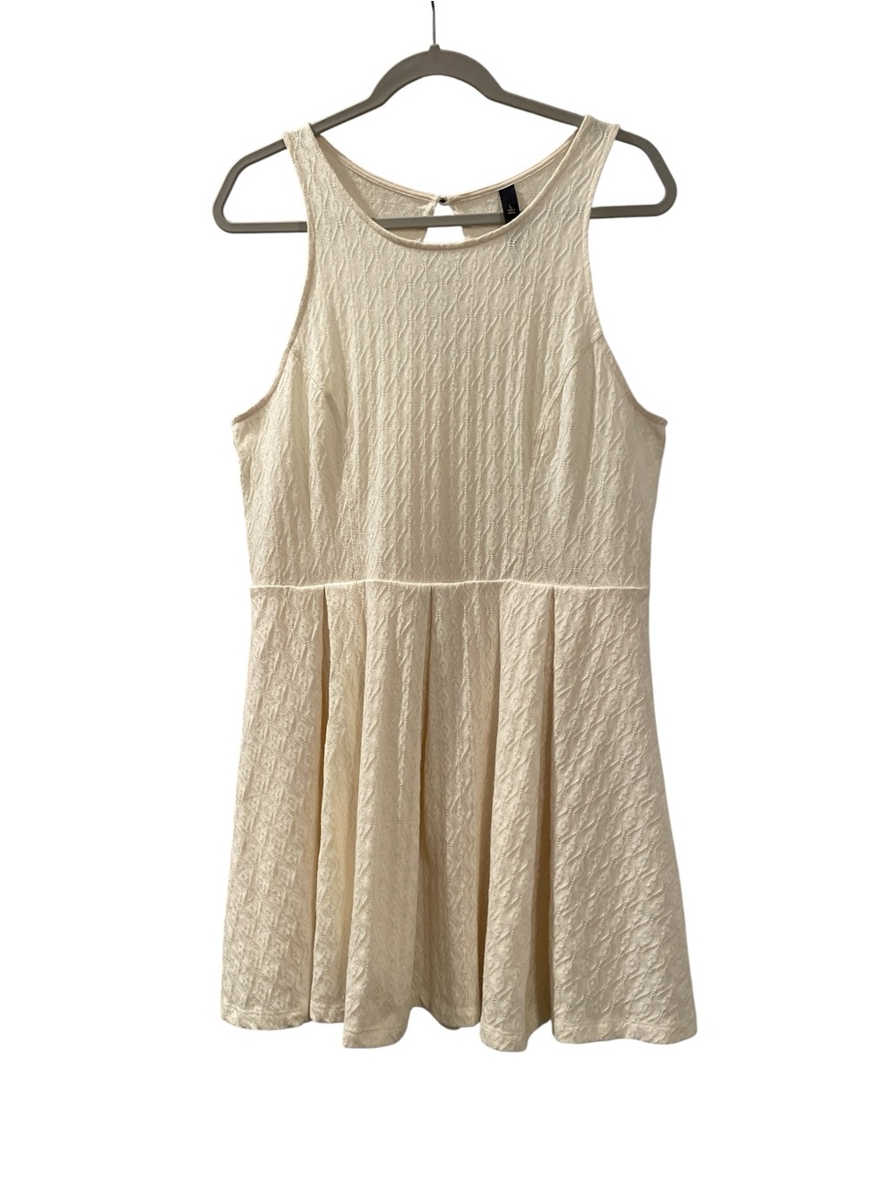 Jessica Simpson Women’s Mini Sleeveless Dress Size L Ivory/ Cream Color